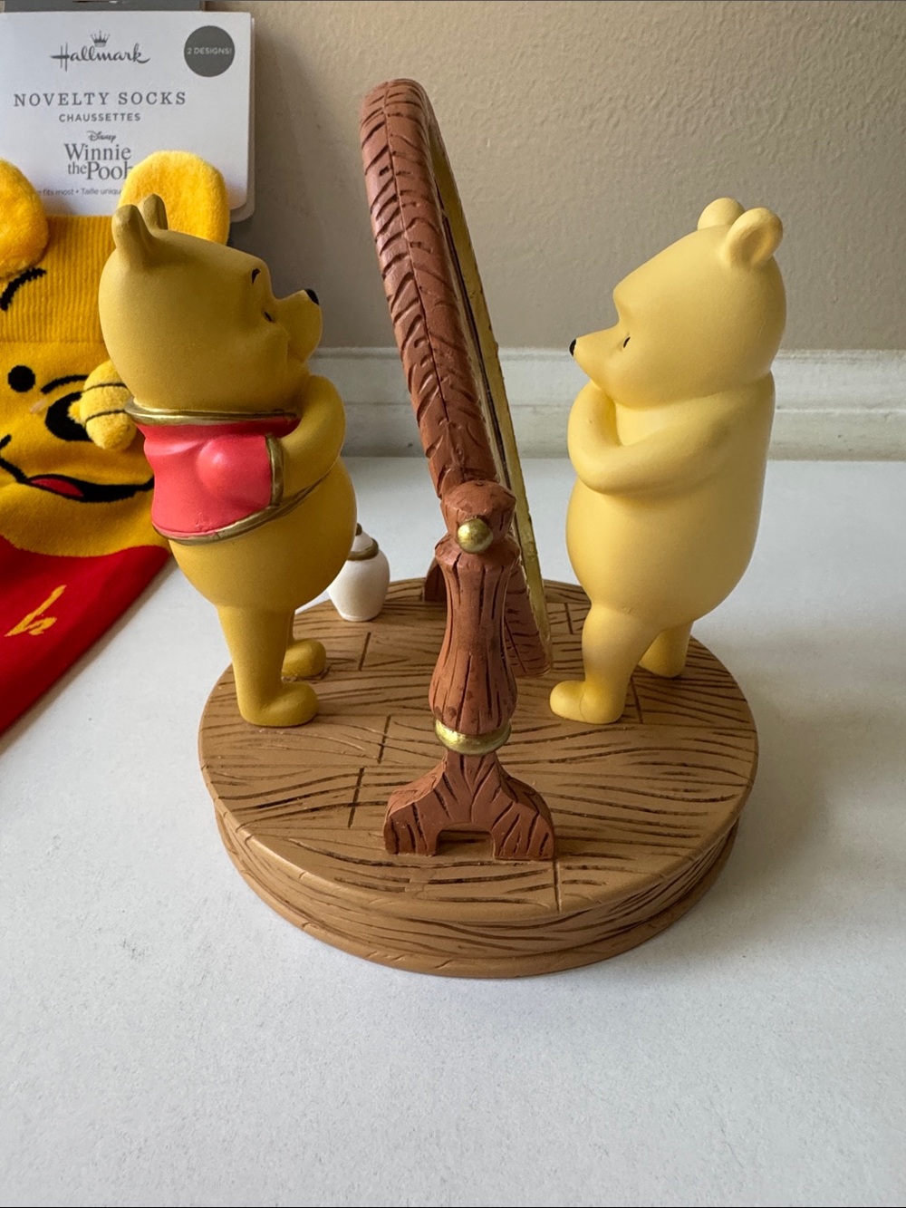 Hallmark Disney Winnie the Pool, Eeyore Socks & Winnie the Pooh Figurine Mirror - Picture 5 of 13